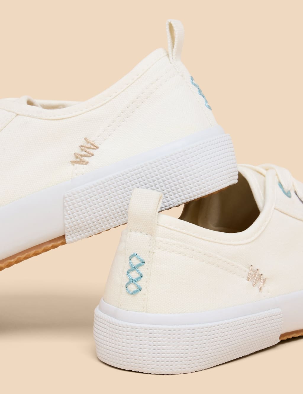 Canvas Lace Up Trainers