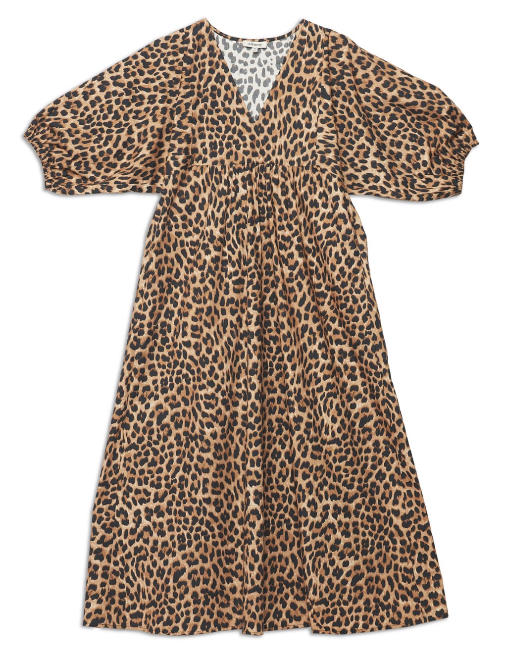 Cotton Animal Print Midi Dress 2 of 4