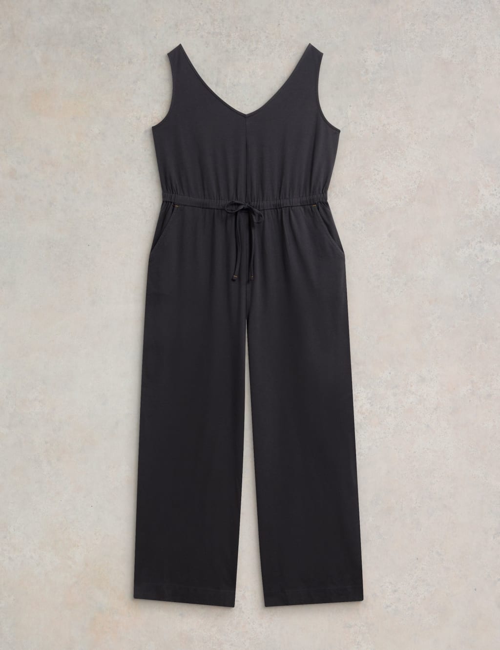 Cotton Rich Jersey Sleeveless Wide Leg Jumpsuit 2 of 6