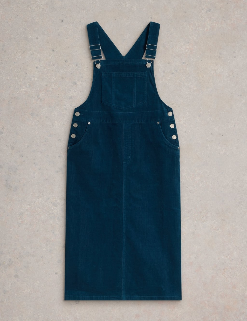 Midi cord pinafore dress on sale