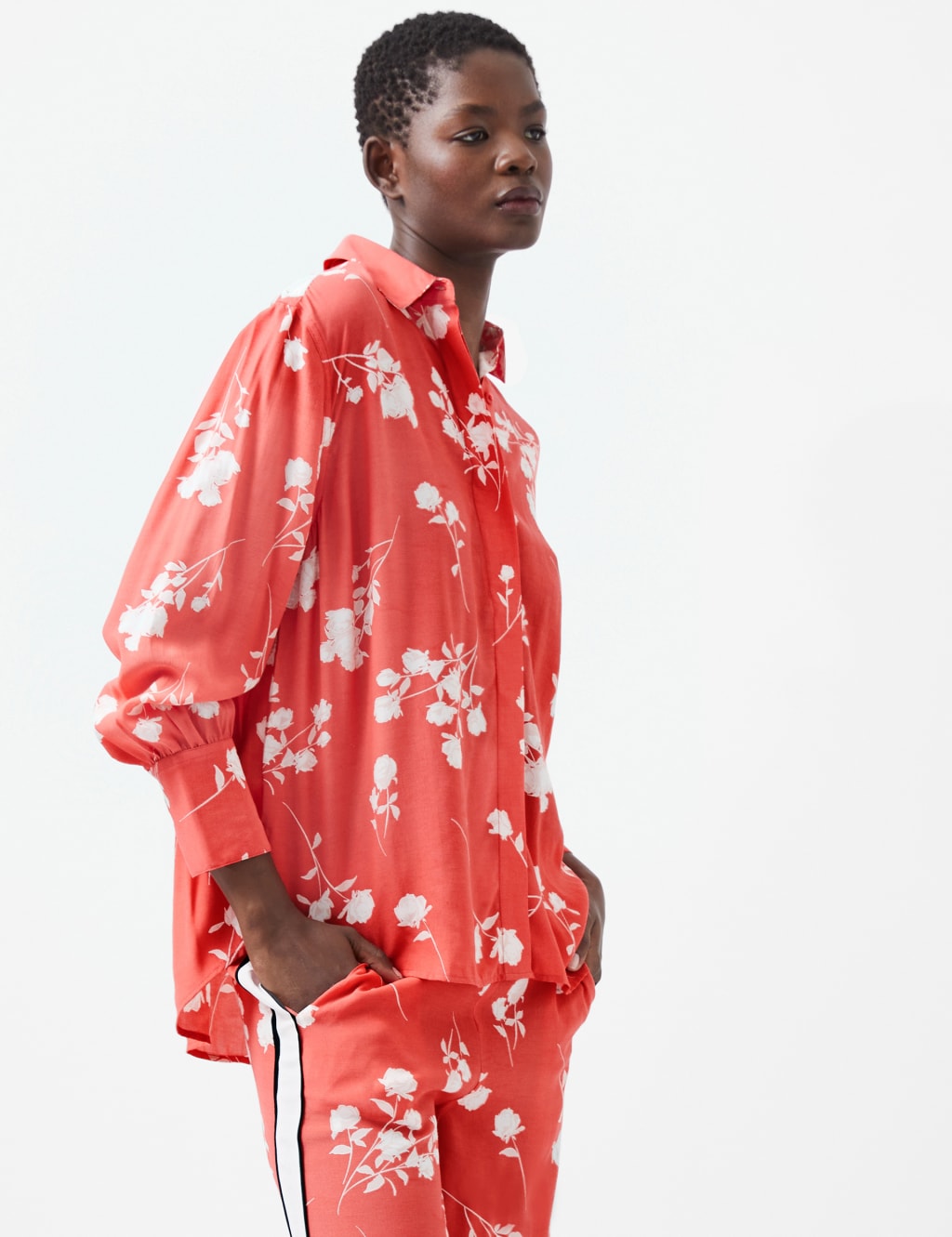 Floral Collared Shirt French Connection M S