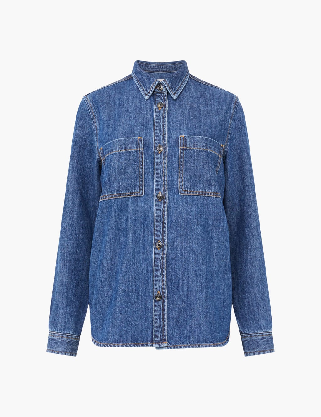 Denim Collared Relaxed Shirt French Connection M S