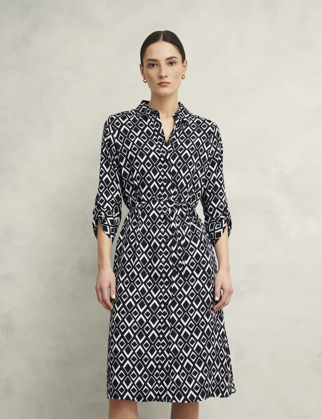 Cali Geometric Midi Shirt Dress 3 of 8