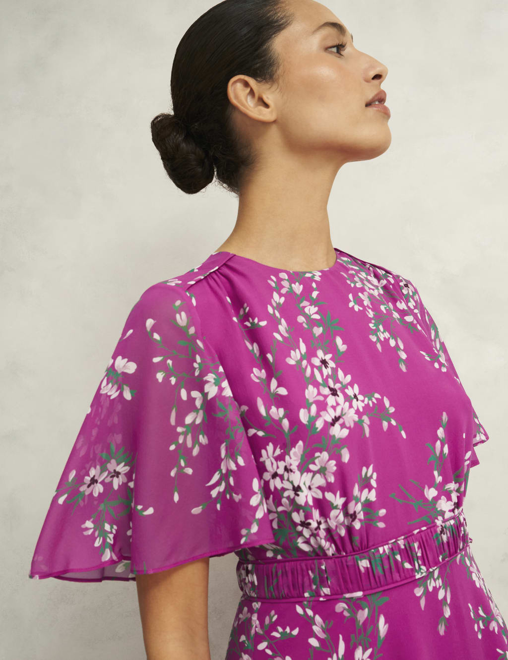 Bronwyn Silk Floral Midi Waisted Dress 5 of 8