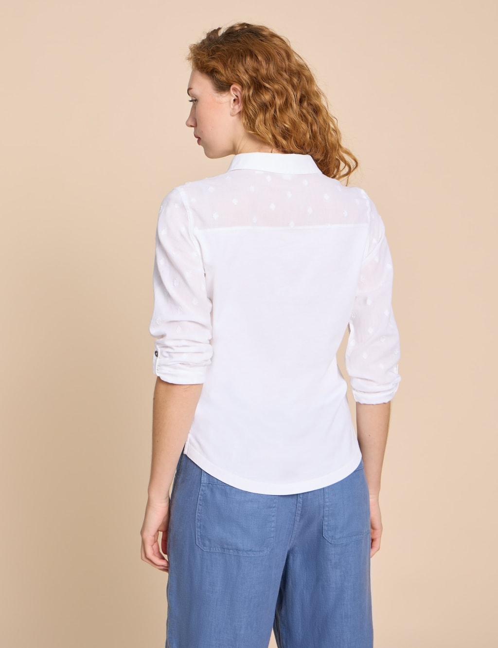Pure Cotton Jersey Woven Collared Shirt 5 of 6