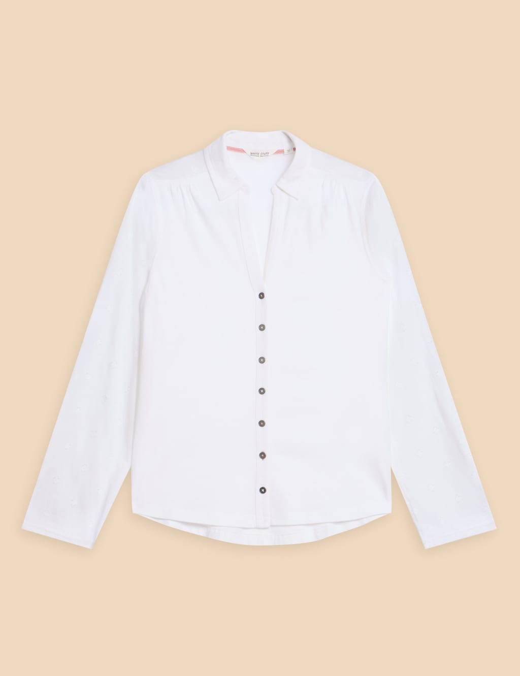 Pure Cotton Jersey Woven Collared Shirt 2 of 6