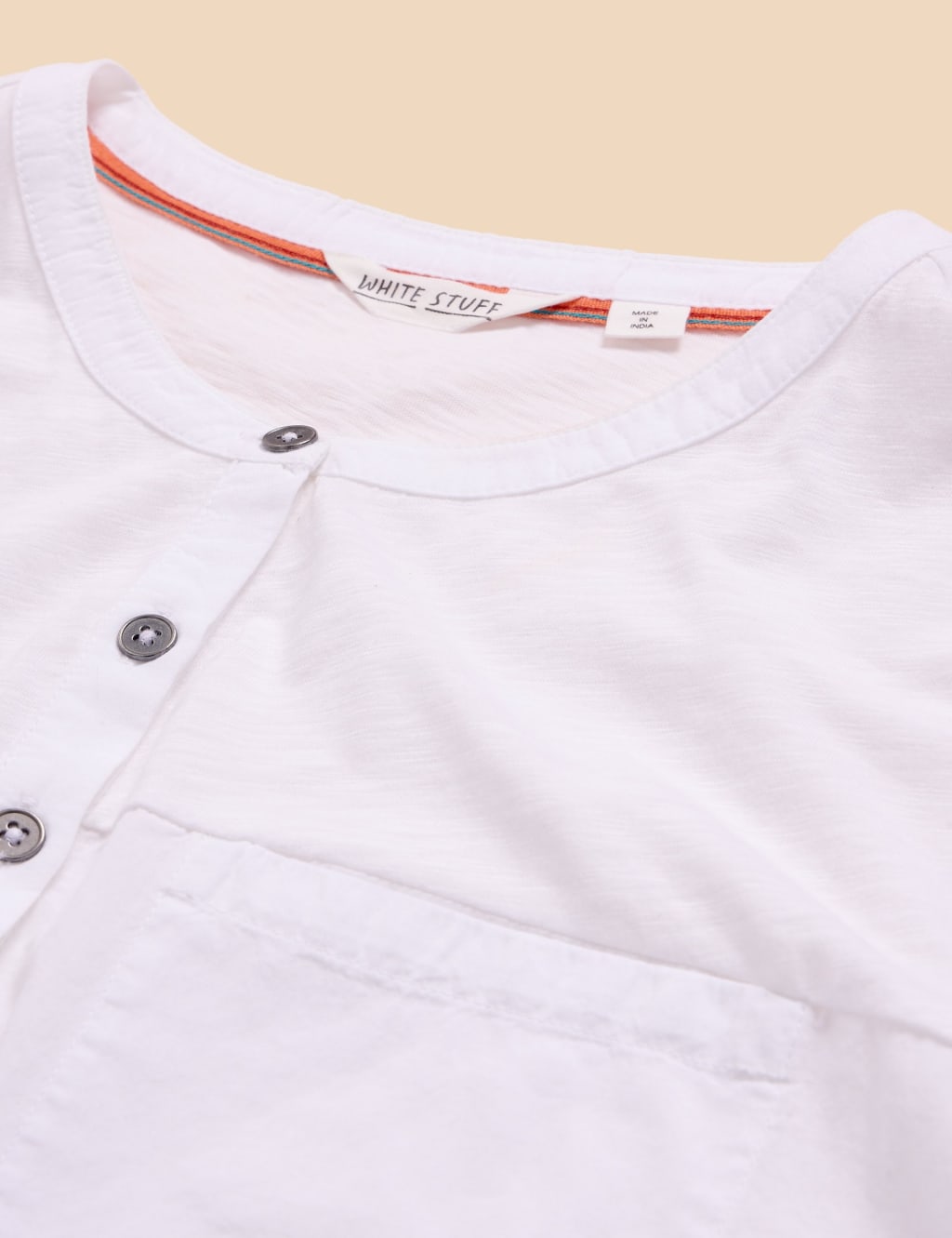 Pure Cotton Crew Neck Button Through Shirt 6 of 6