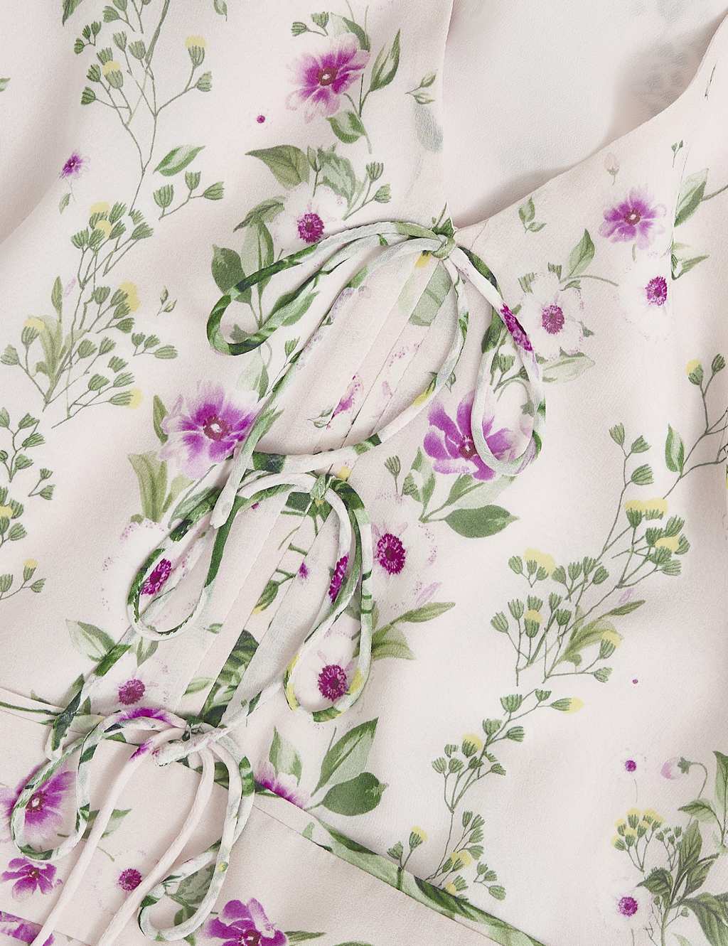 Silk Rich Floral V-Neck Midi Skater Dress 8 of 8