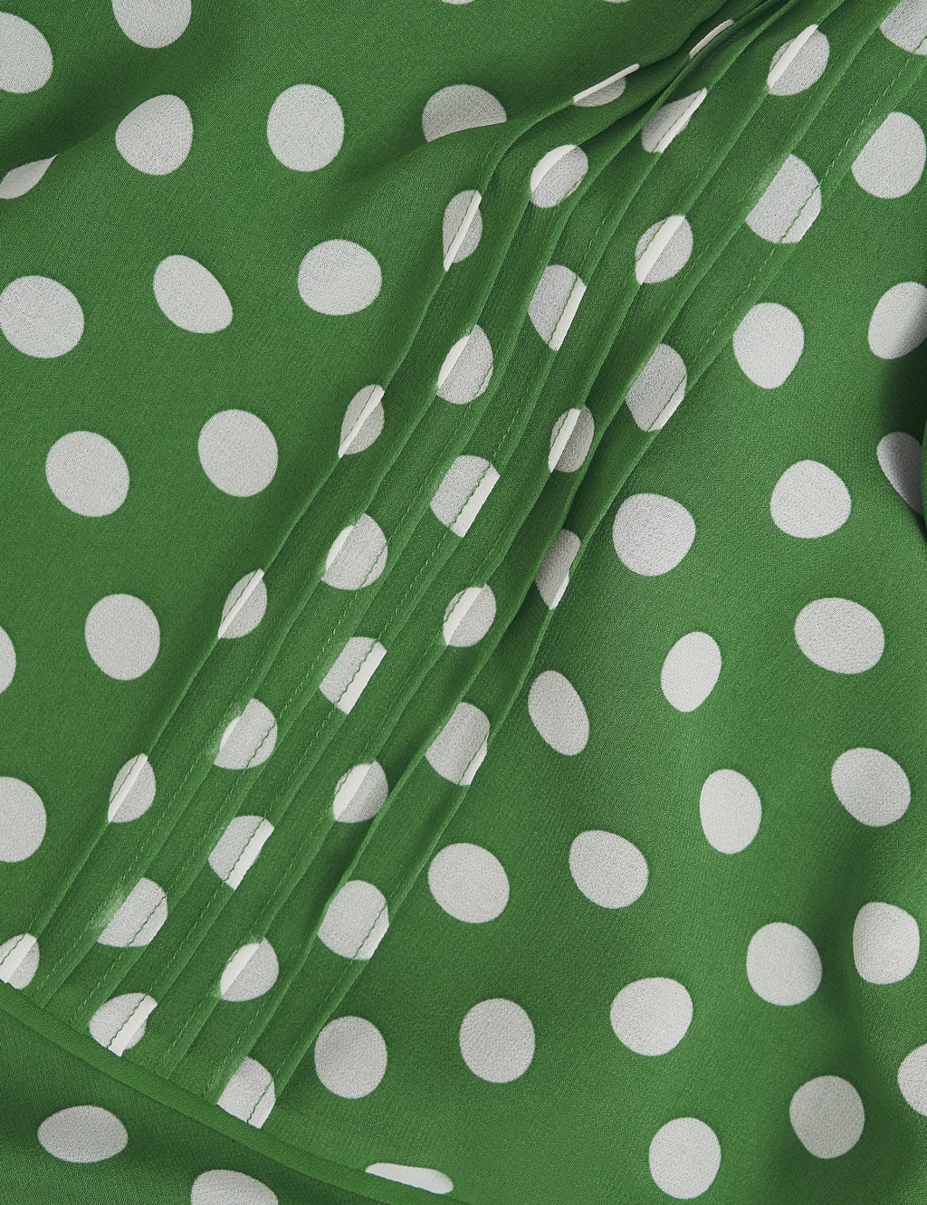 Polka Dot Puff Sleeve Midi Skater Dress 8 of 8