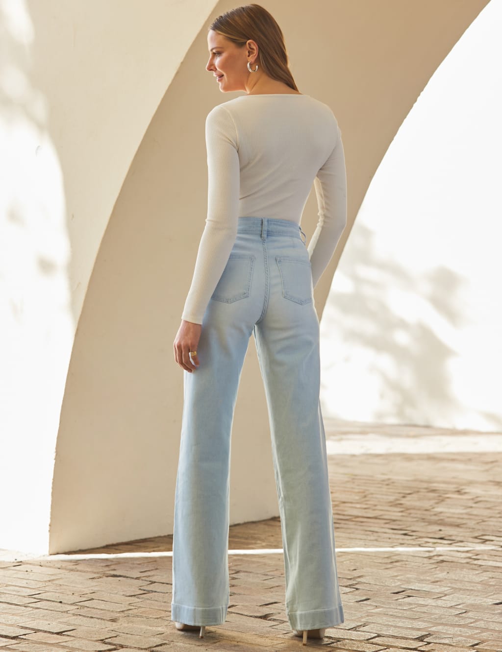 High Waisted Wide Leg Jeans 3 of 5