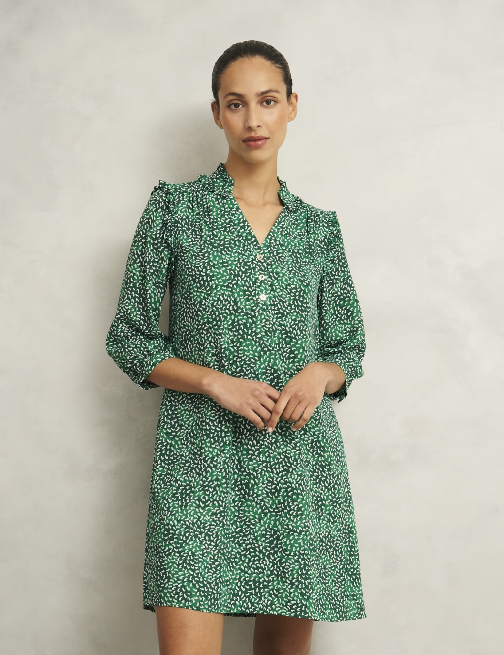 Laurel Printed V-Neck Mini Shift Dress 3 of 7