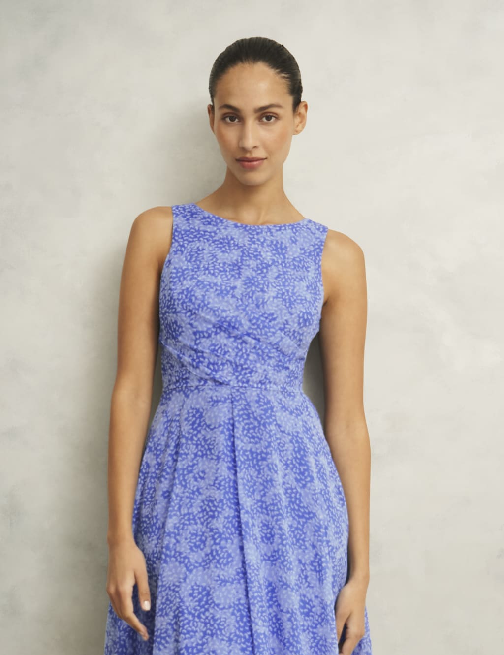 Printed Round Neck Midi Skater Dress 5 of 9