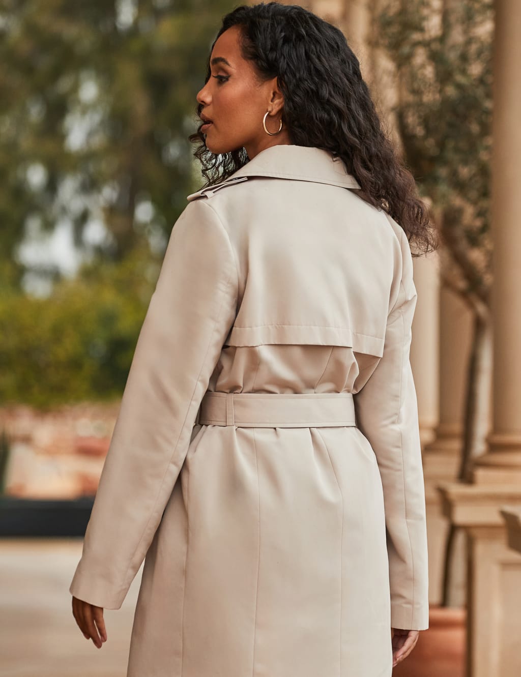 Double Breasted Longline Trench Coat 3 of 6