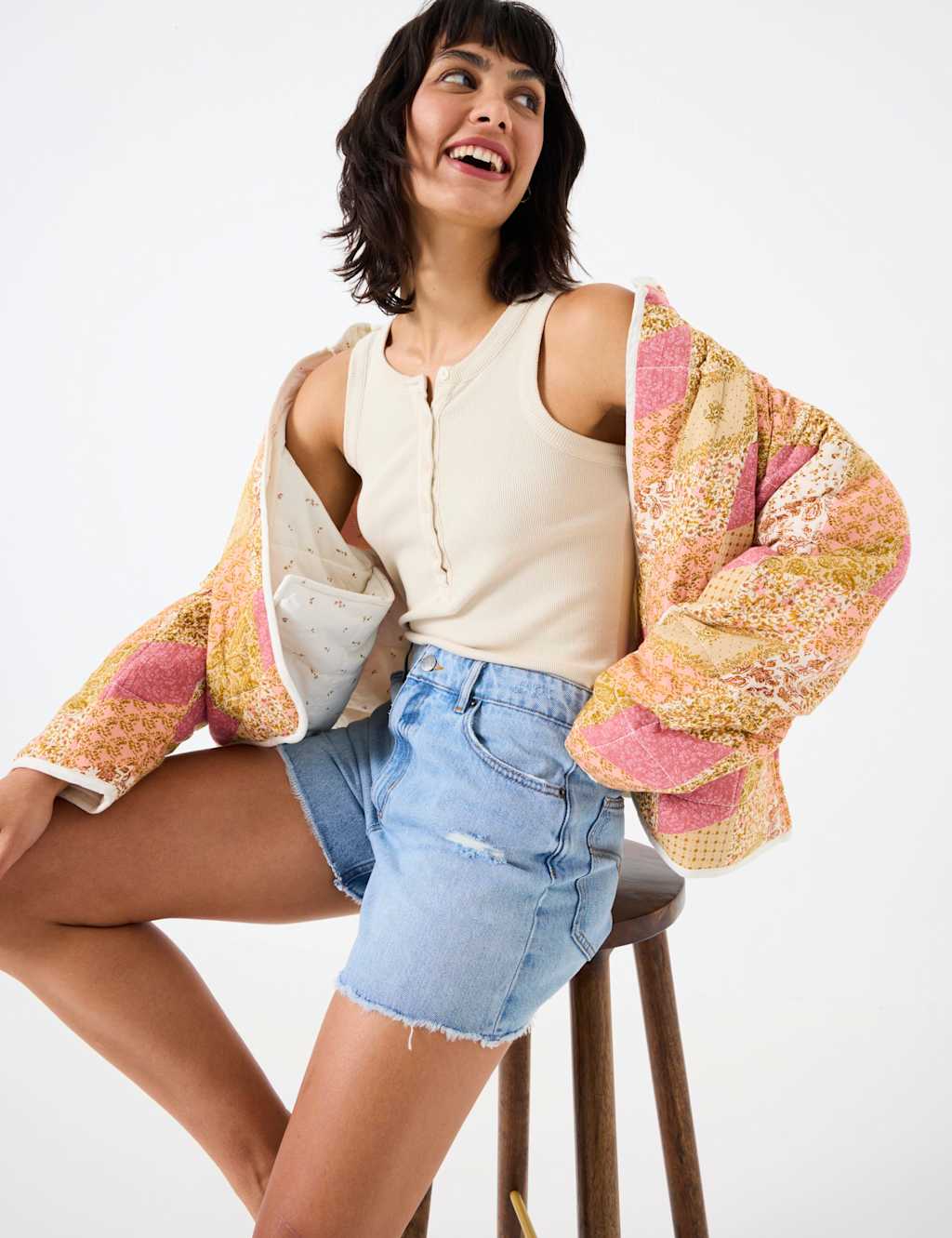 Cotton Rich Textured Ribbed Vest 5 of 5