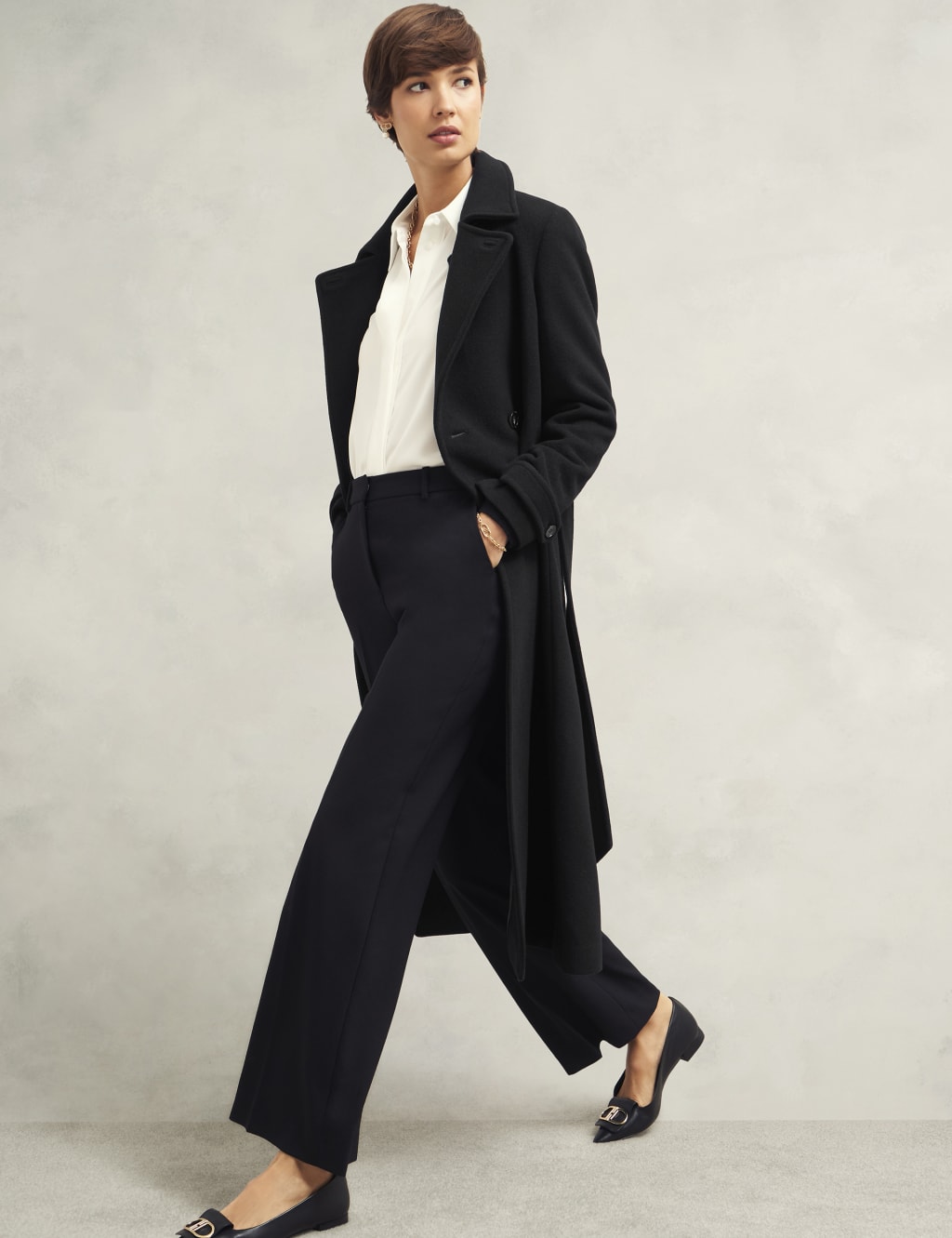Wool Rich Belted Longline Tailored Coat 5 of 6