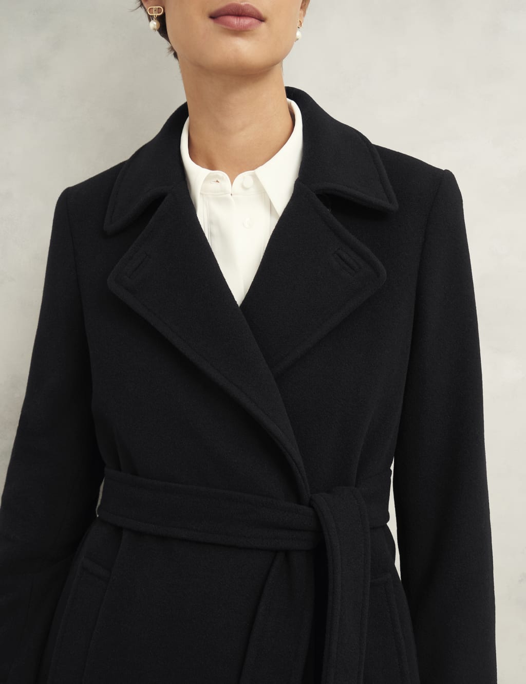 Wool Rich Belted Longline Tailored Coat 6 of 6