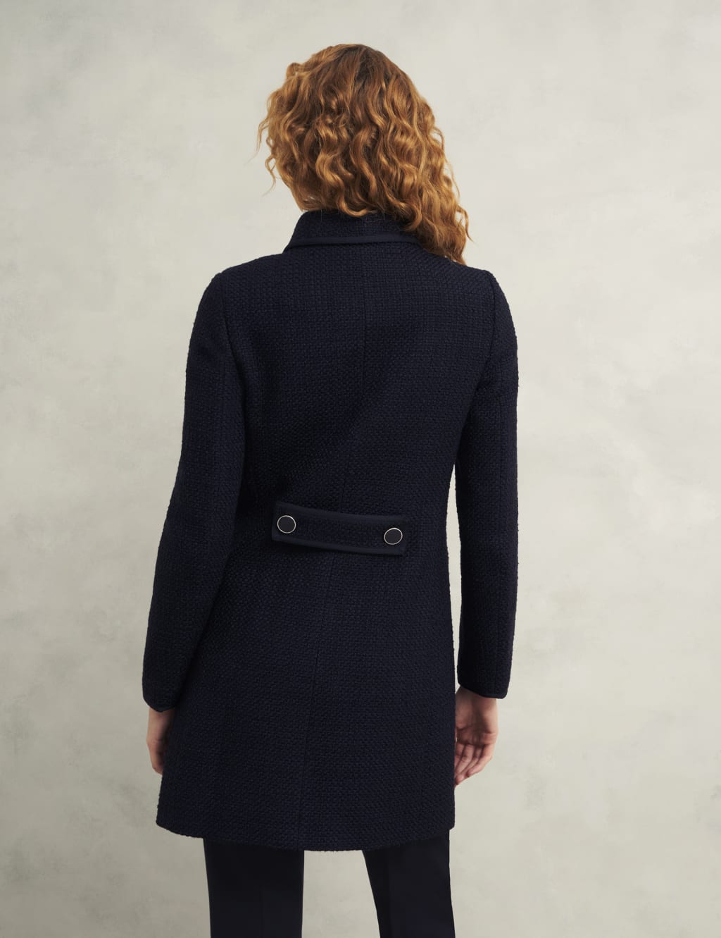 Tweed Longline Tailored Coat with Wool 4 of 6