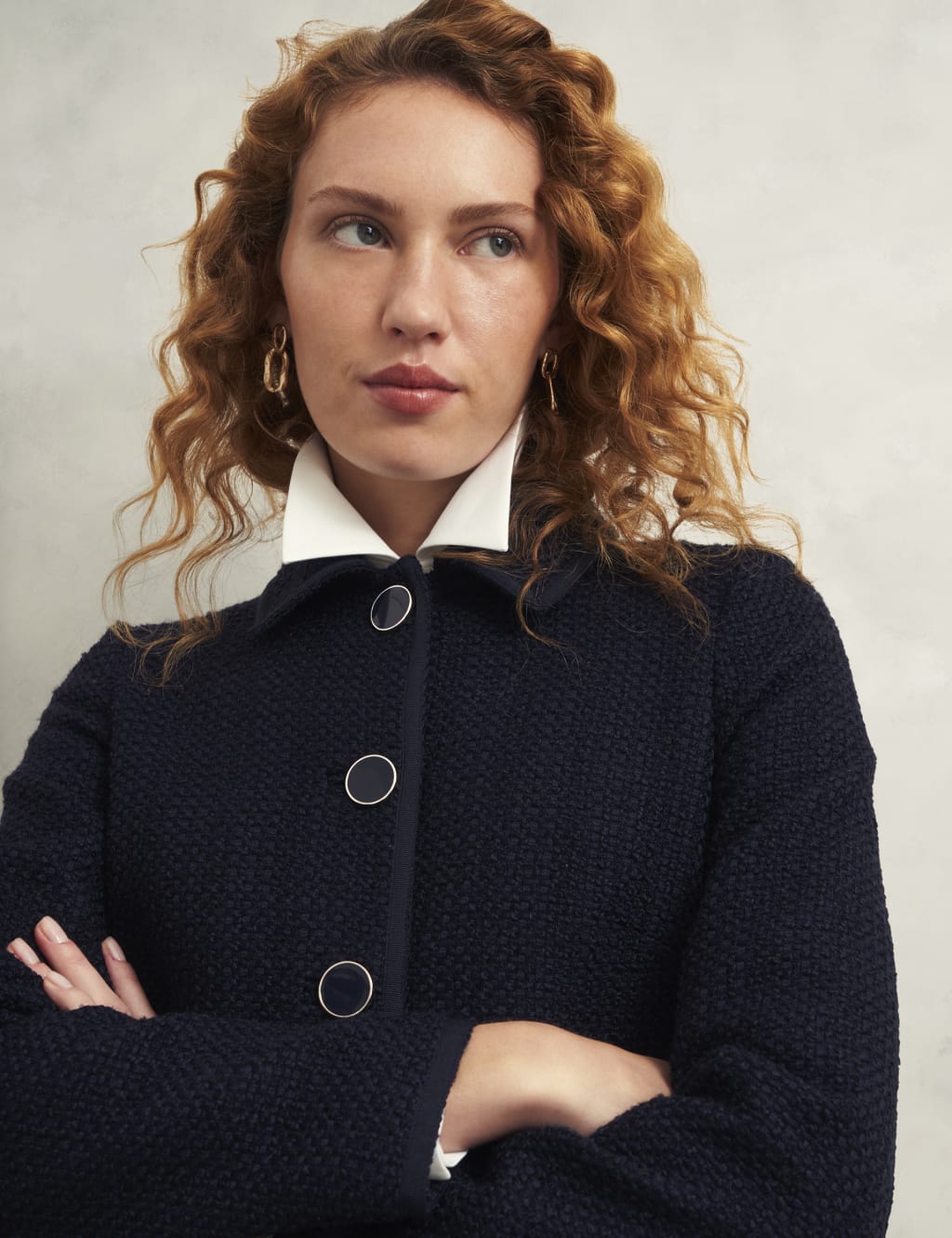 Tweed Longline Tailored Coat with Wool 5 of 6