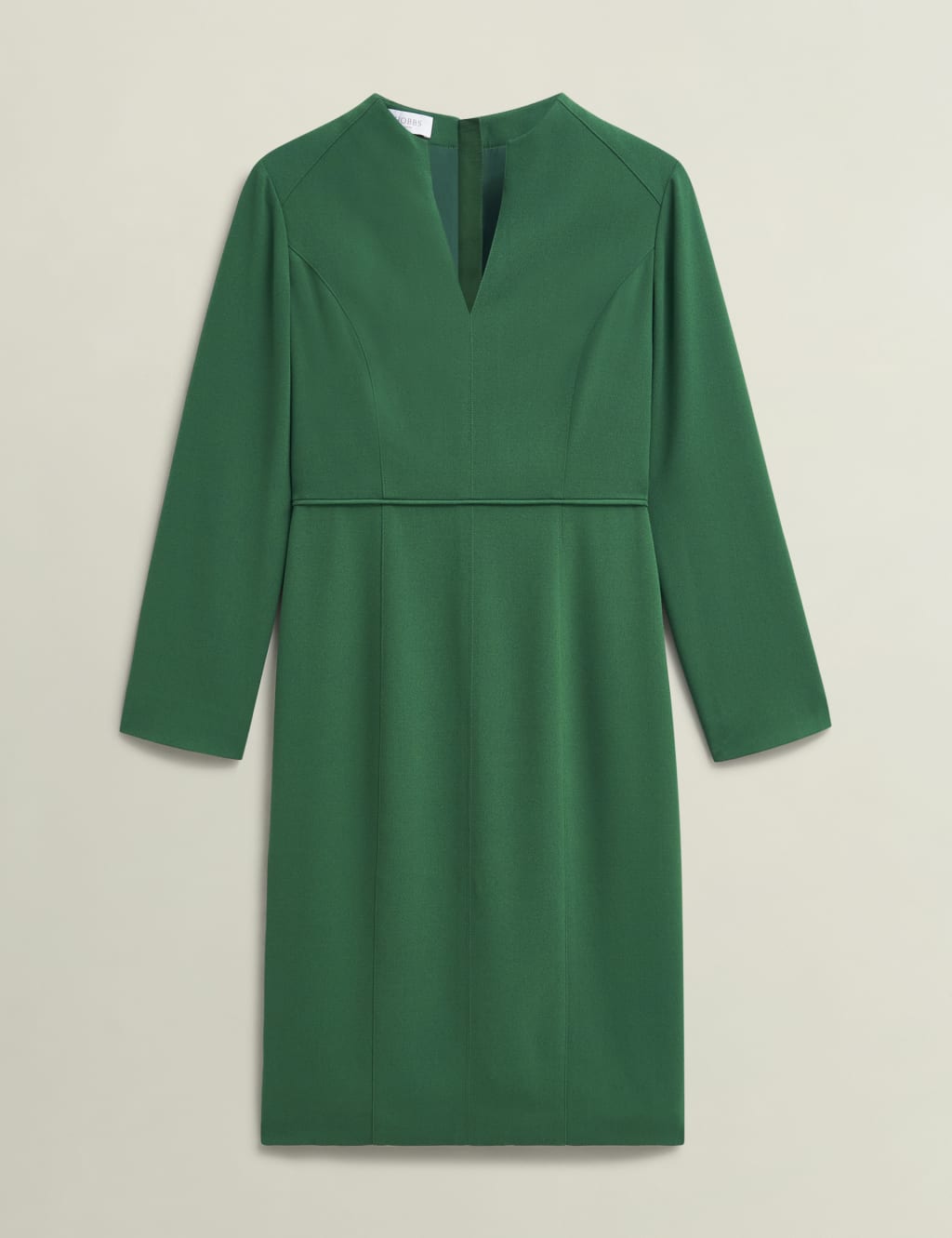 V-Neck Knee Length Shift Dress 2 of 6