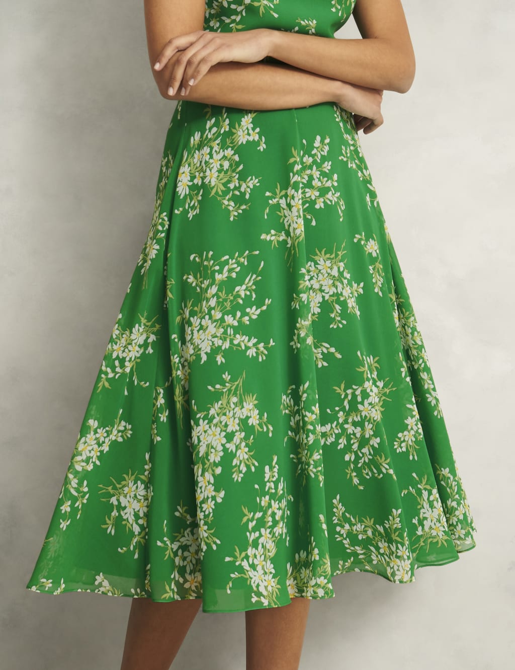 Carly Round Neck Floral Midi Skater Dress 6 of 9