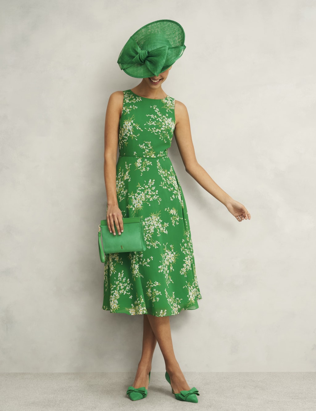 Carly Round Neck Floral Midi Skater Dress 8 of 9