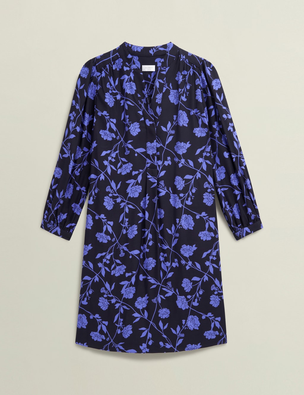 Floral V-Neck Knee Length Shift Dress 2 of 9