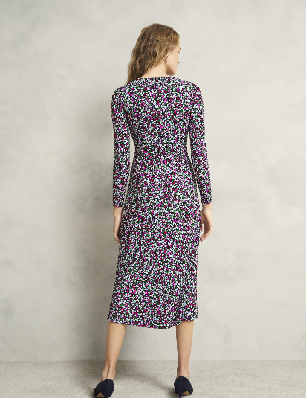Jersey Floral Midi Skater Dress 4 of 7