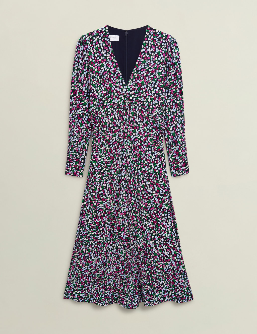 Jersey Floral Midi Skater Dress 2 of 7