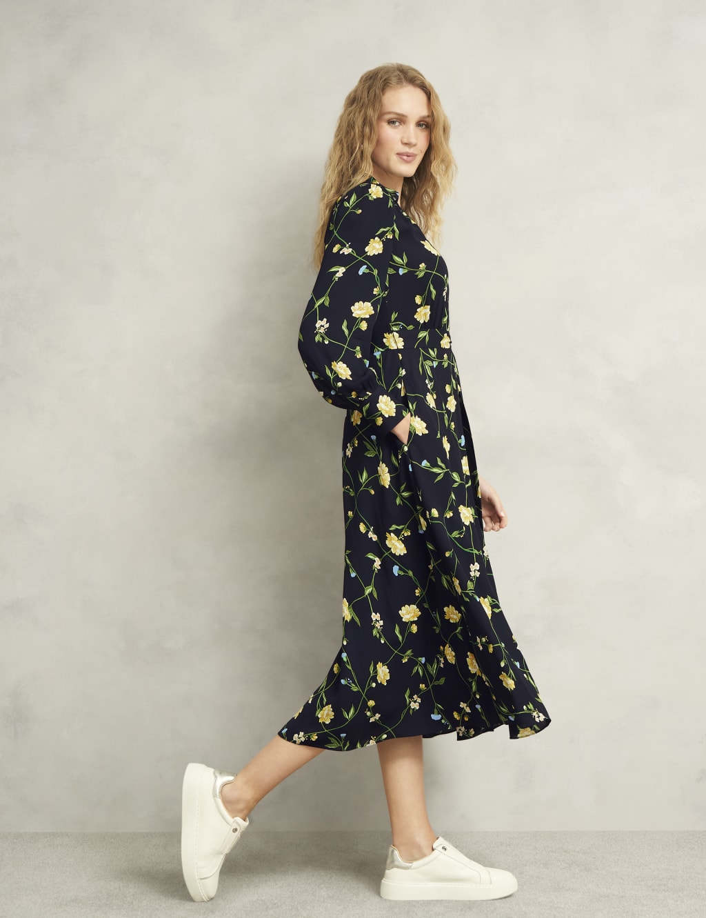 Button Through Tie Waist Midi Shirt Dress 9 of 10
