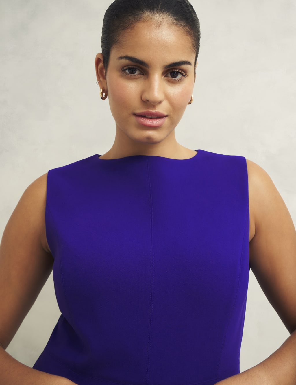 Stitch Detail Knee Length Bodycon Dress 5 of 6