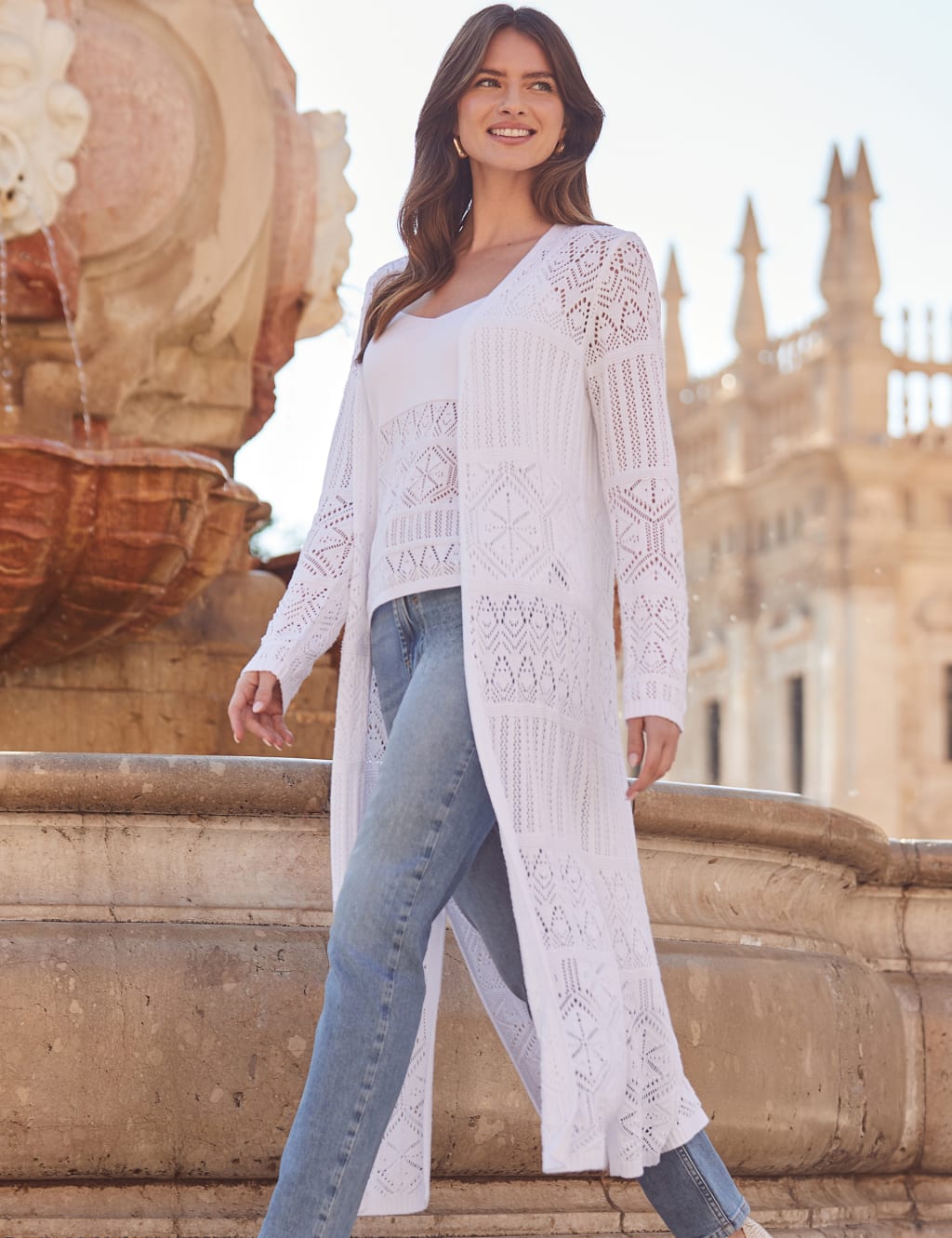 Longline lace cardigan store