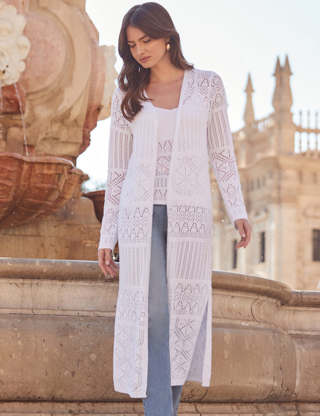 Cotton Blend Longline Cardigan 5 of 5