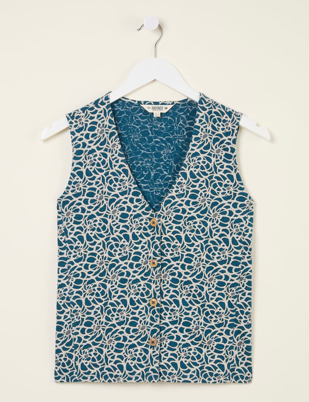 Cotton Rich Printed Waistcoat 2 of 6