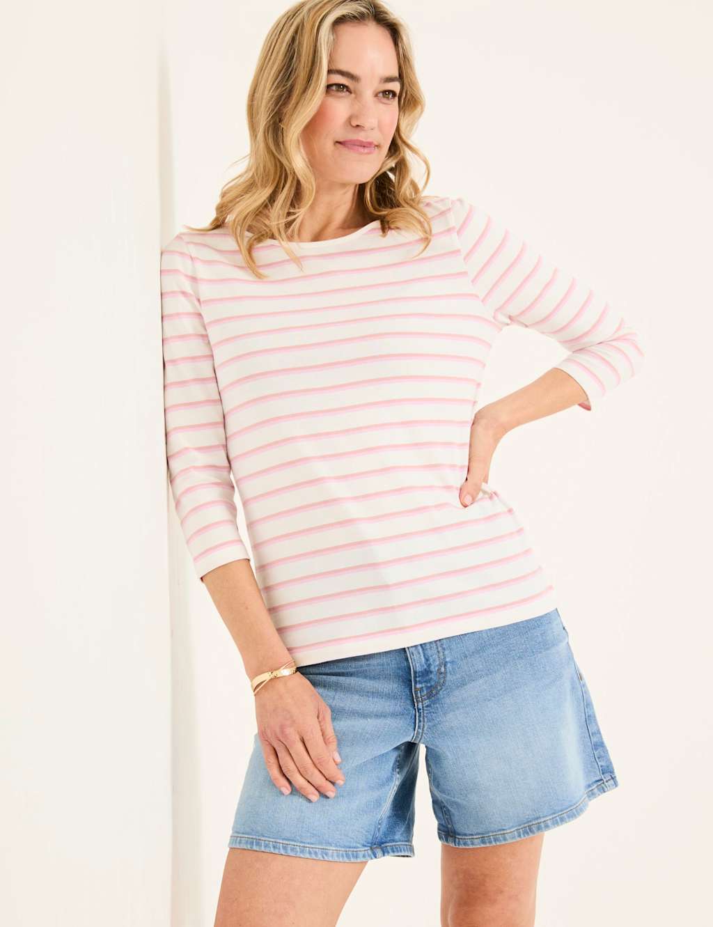 Pure Cotton Striped Crew Neck Top 3 of 5