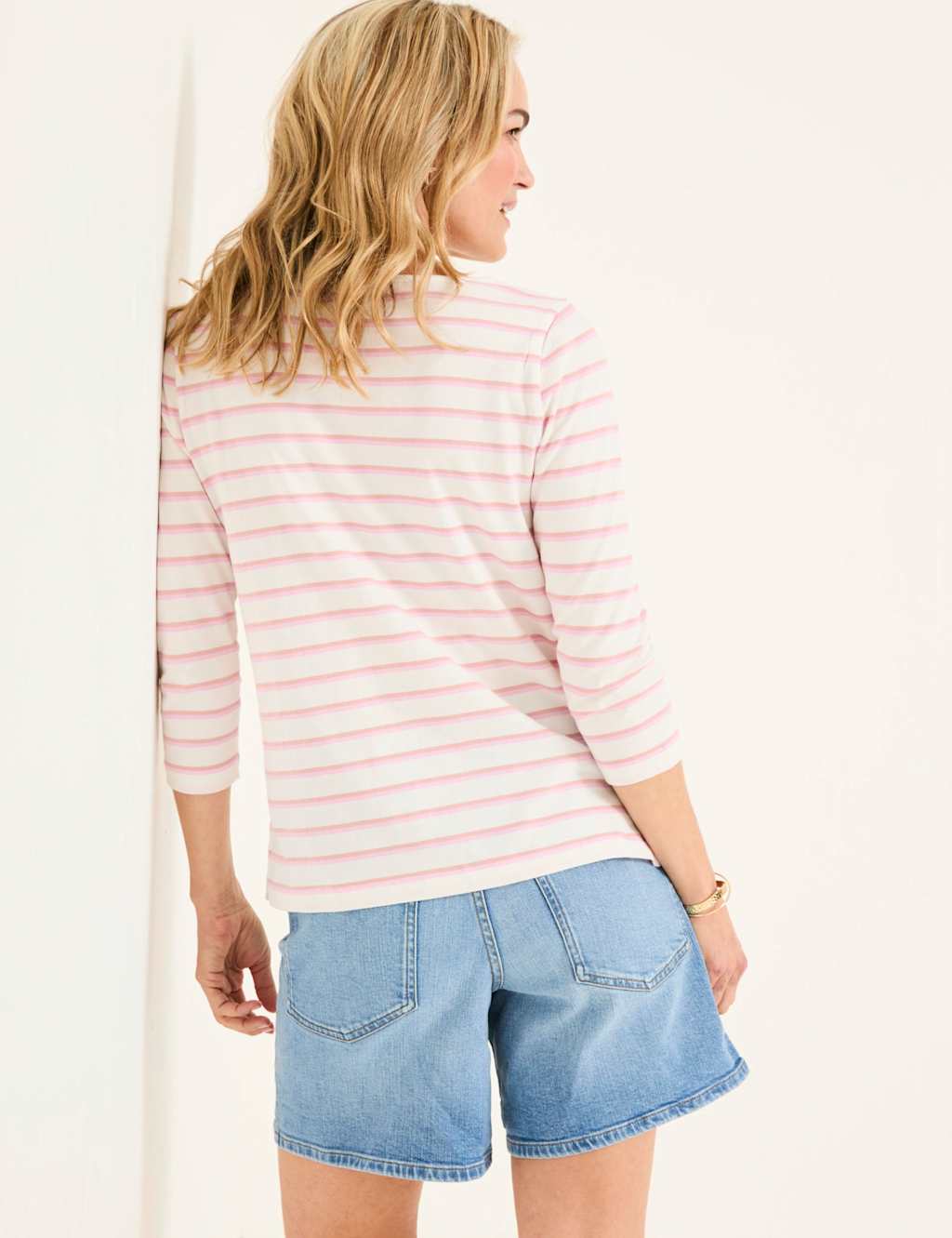 Pure Cotton Striped Crew Neck Top 4 of 5