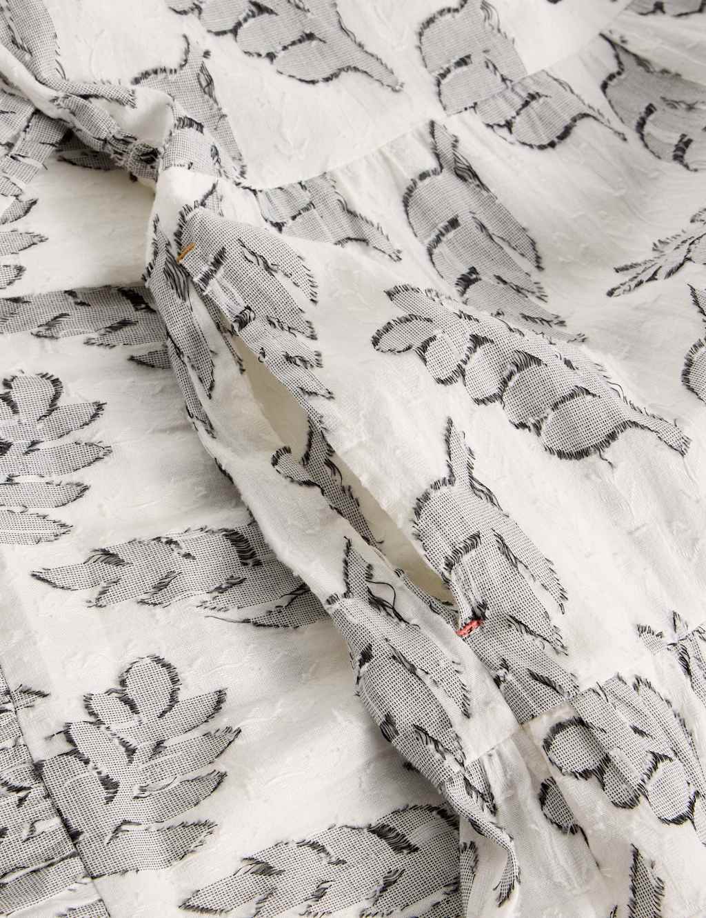 Pure Cotton Jacquard Midi Tiered Dress 6 of 6