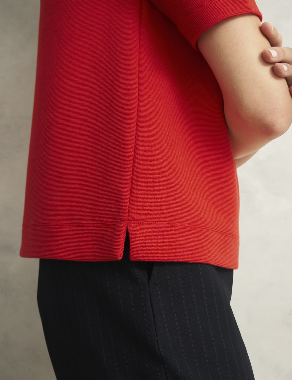 Cotton Blend Roll Neck Top 5 of 7