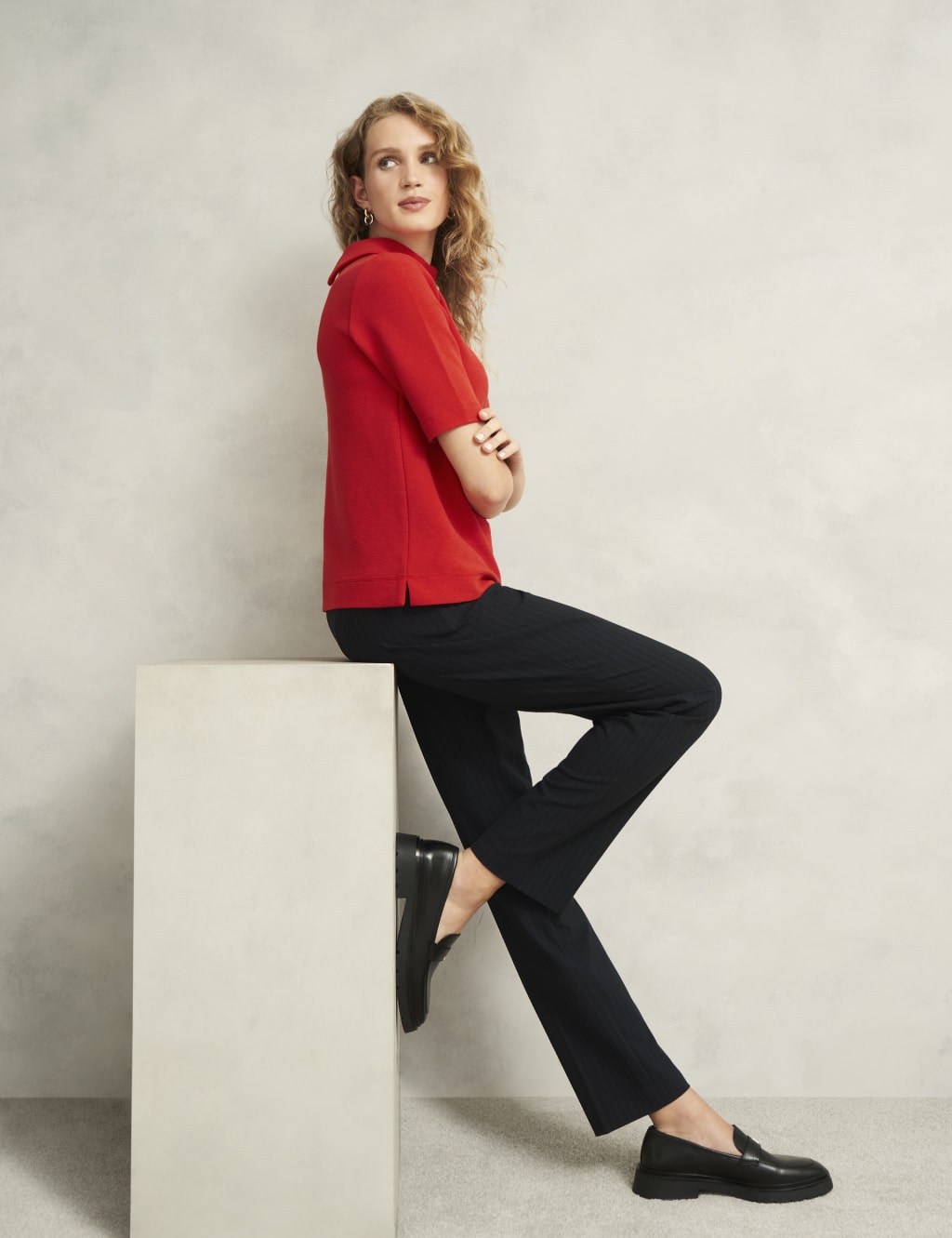 Cotton Blend Roll Neck Top 6 of 7