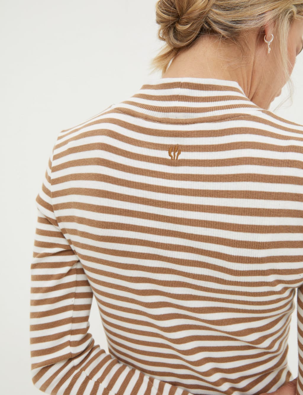Cotton Rich Striped Ribbed Top 3 of 4