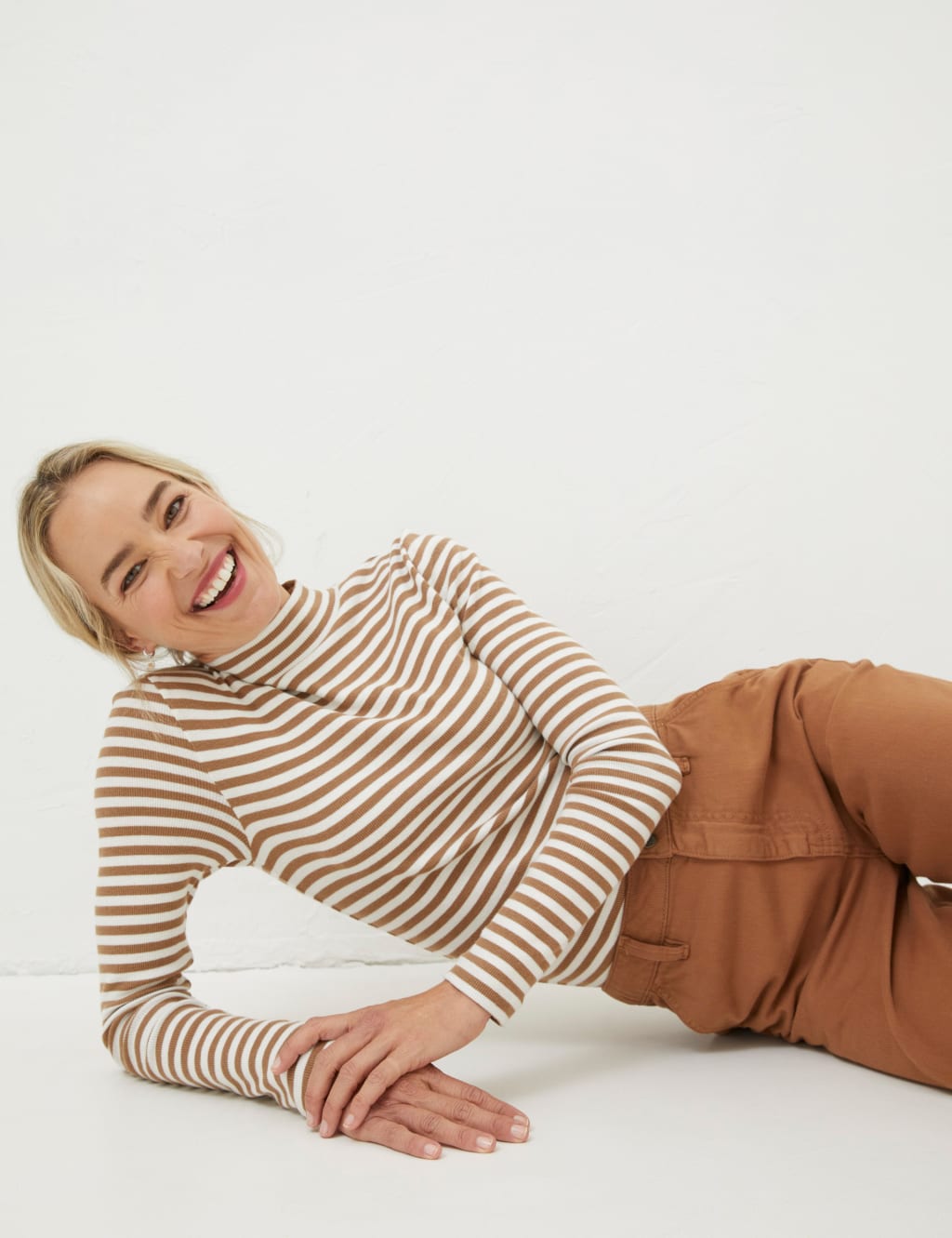 Cotton Rich Striped Ribbed Top 4 of 4