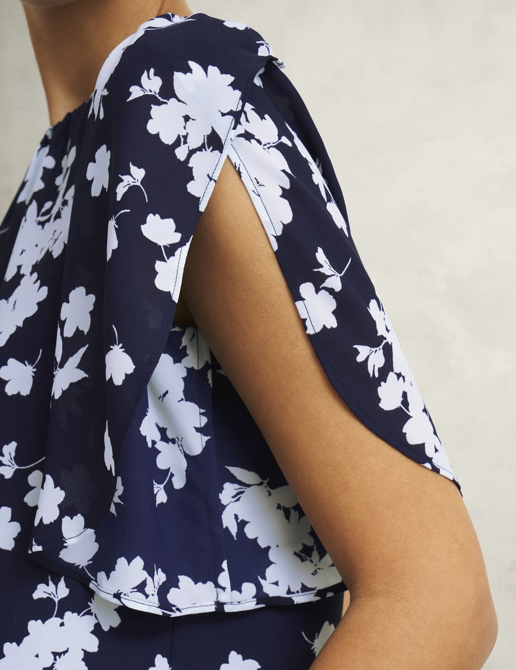 Chiffon Floral Crew Neck Top 6 of 7