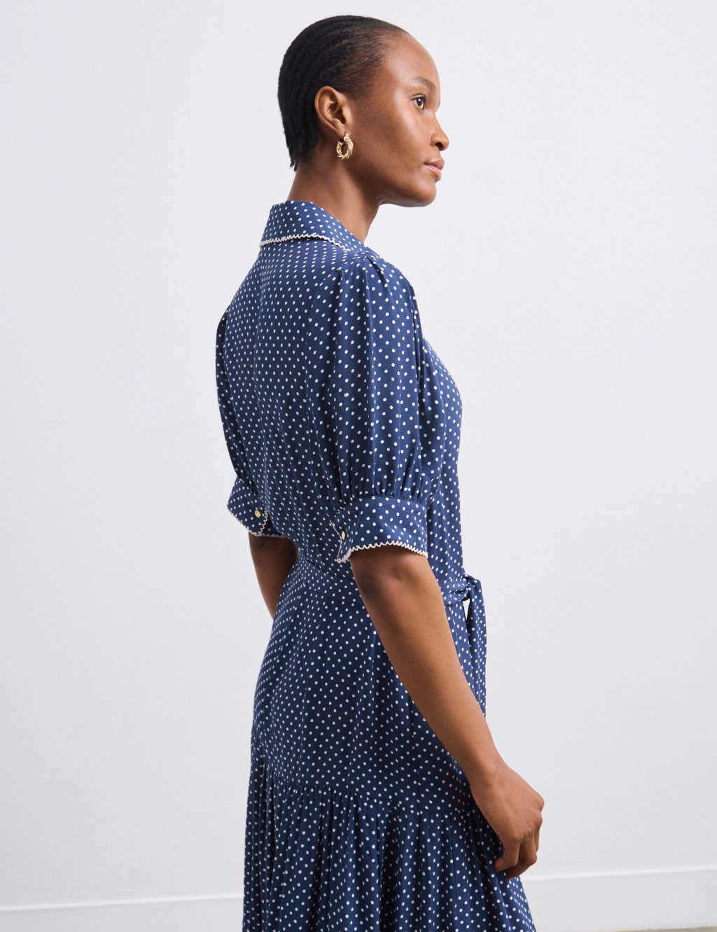 Dotted shirt dress hot sale