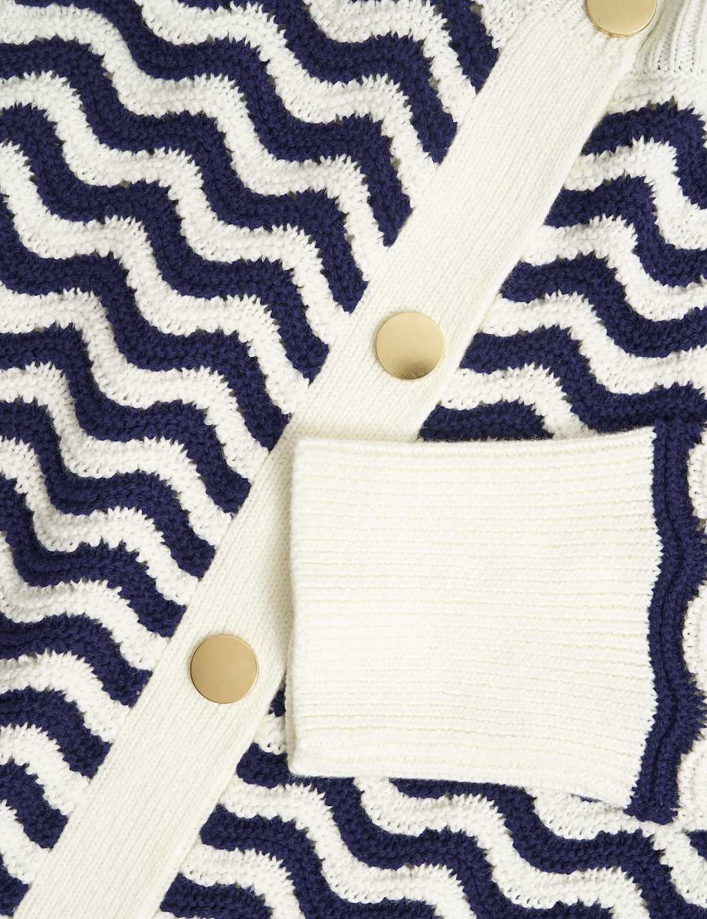 Pure Cotton Striped Pointelle Cardigan 8 of 8