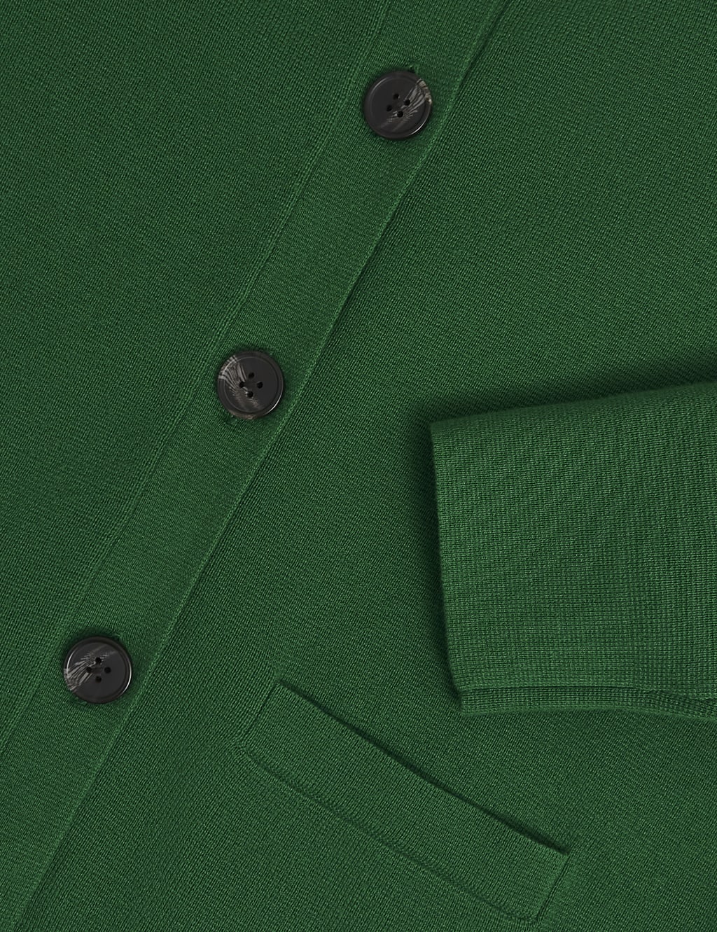 Merino Wool Blend Collared Knitted Jacket 8 of 9