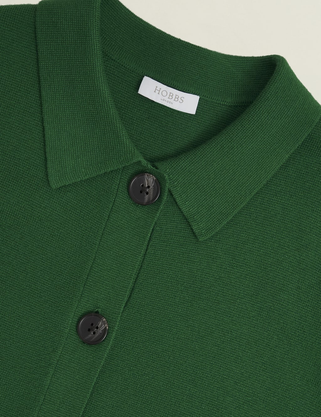 Merino Wool Blend Collared Knitted Jacket 9 of 9