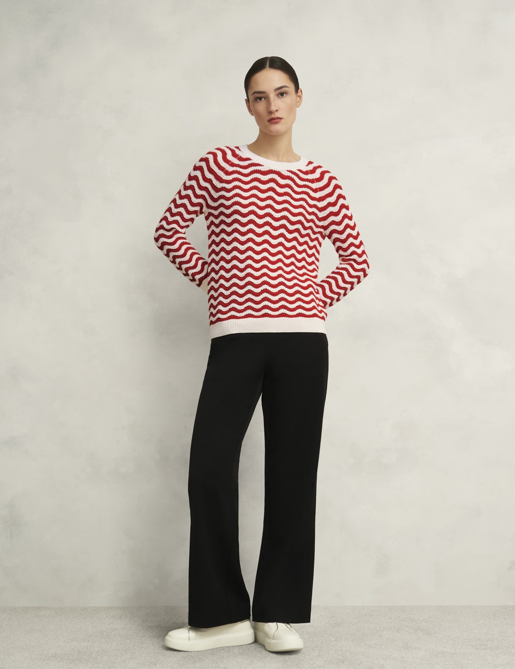 Pure Cotton Wavy Striped Jumper 3 of 7