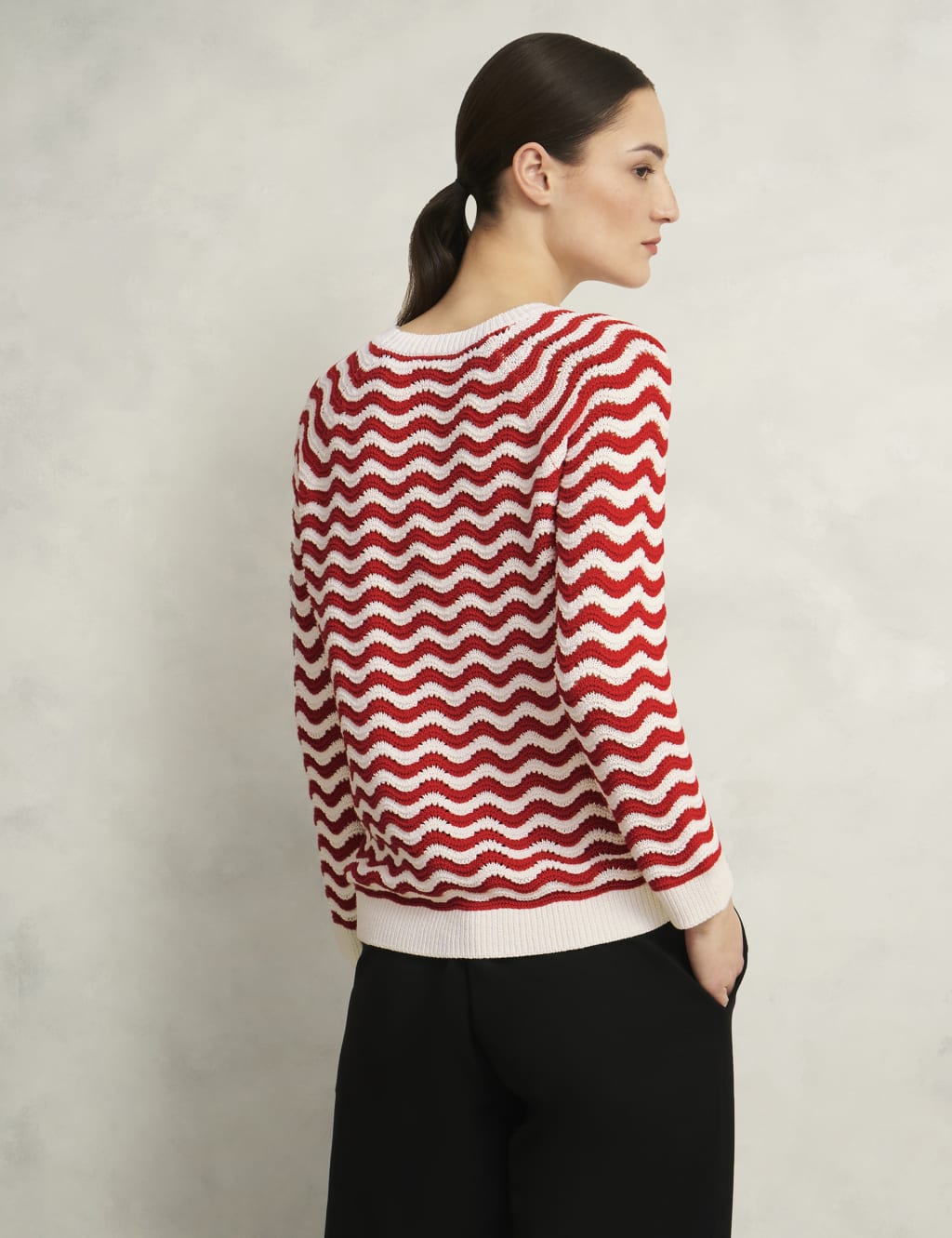 Pure Cotton Wavy Striped Jumper 4 of 7