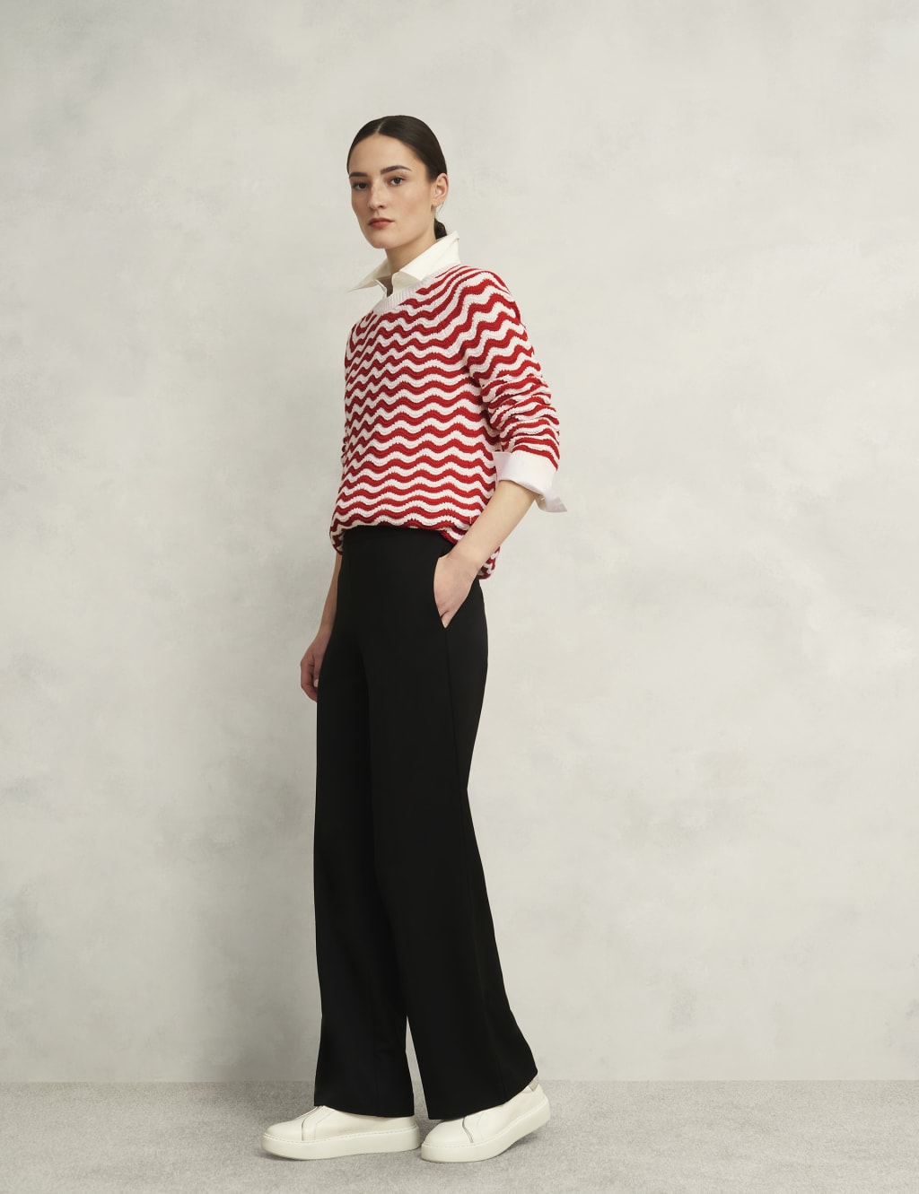 Pure Cotton Wavy Striped Jumper 5 of 7