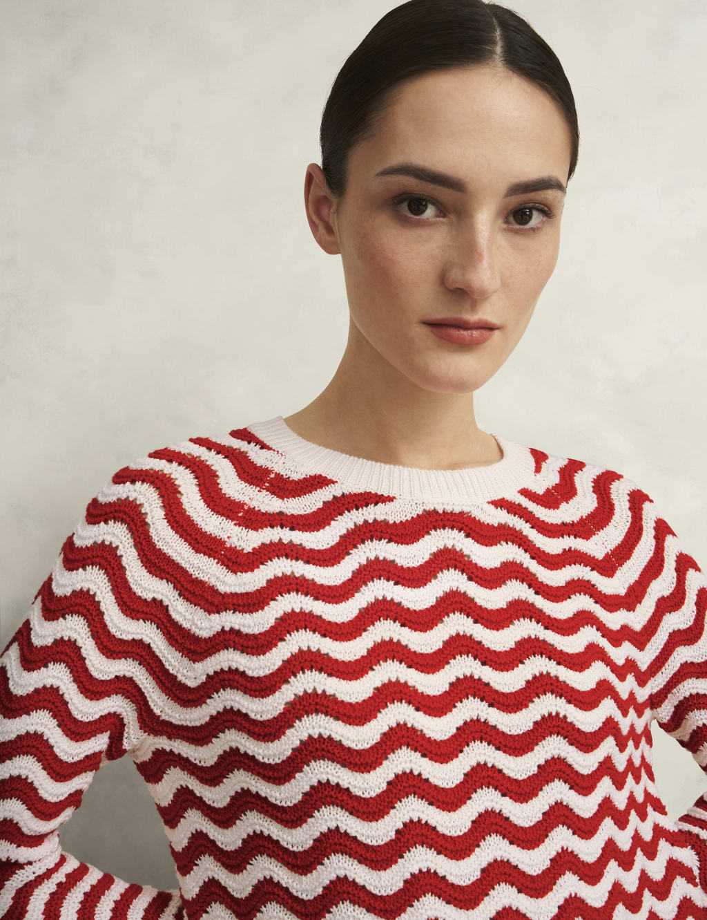 Pure Cotton Wavy Striped Jumper 6 of 7