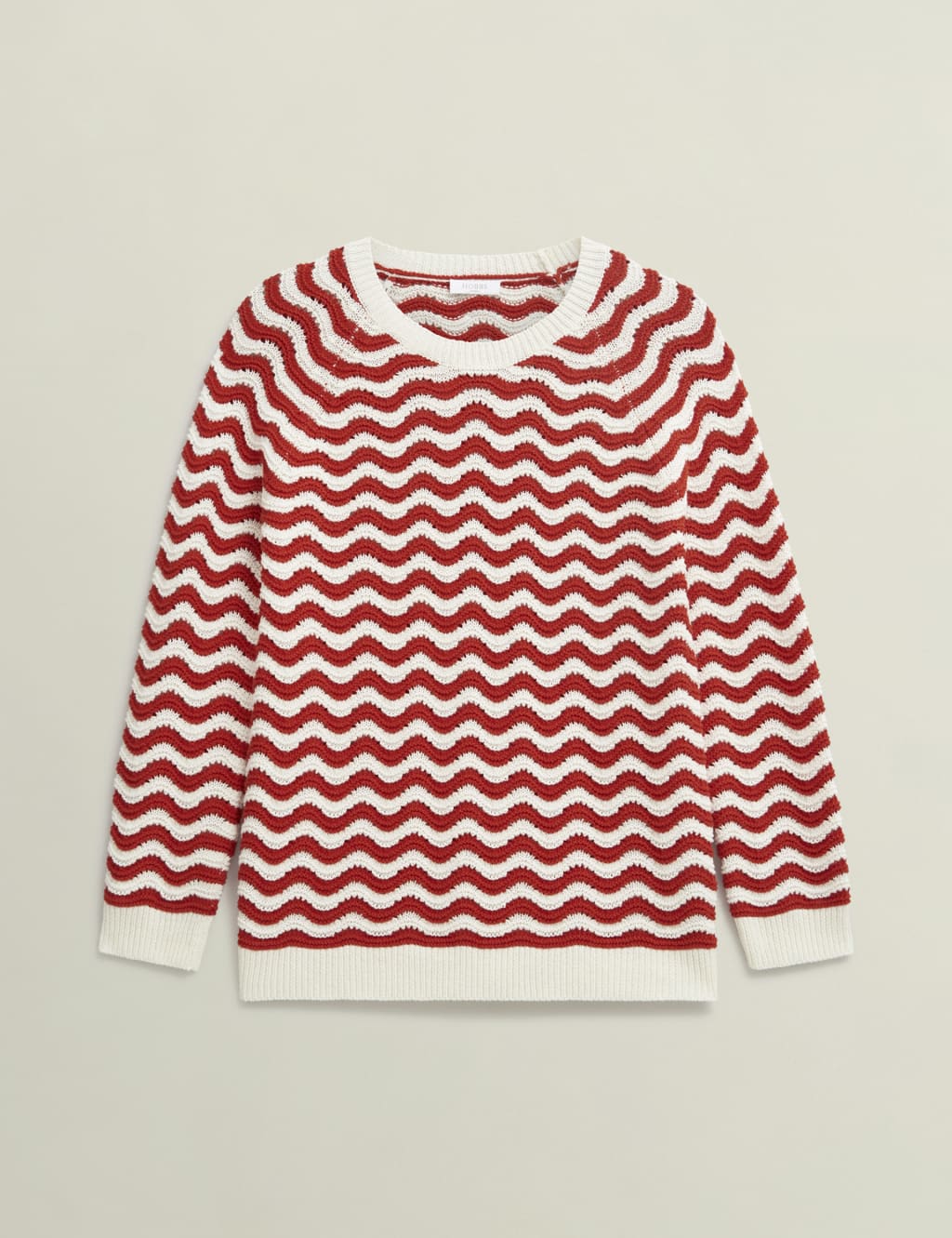 Pure Cotton Wavy Striped Jumper 2 of 7